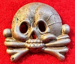 Nazi First Pattern SS Visor Hat Skull Insignia...$185 SOLD